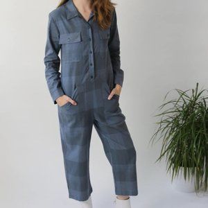 Lacausa Dali Jumpsuit in Emerald Plaid size M